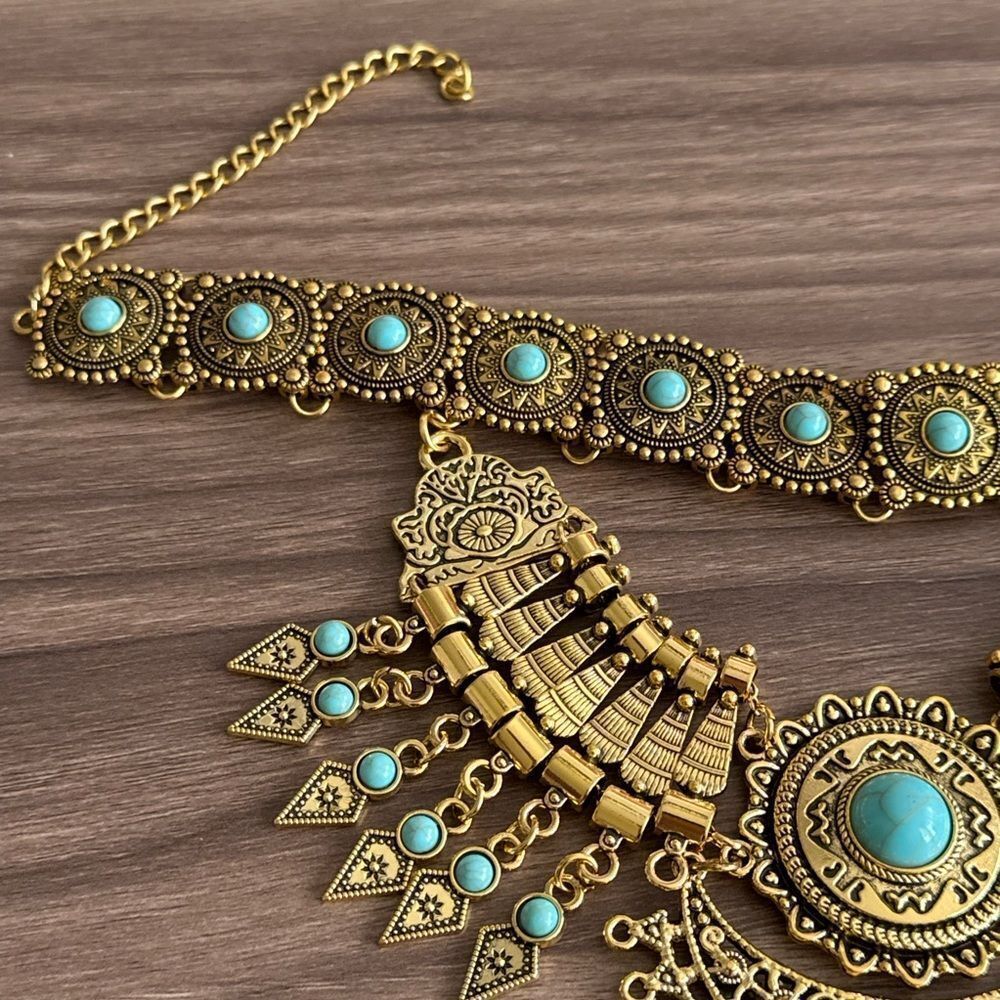 Boho Statement Necklace Q299 - Picture 4 of 6
